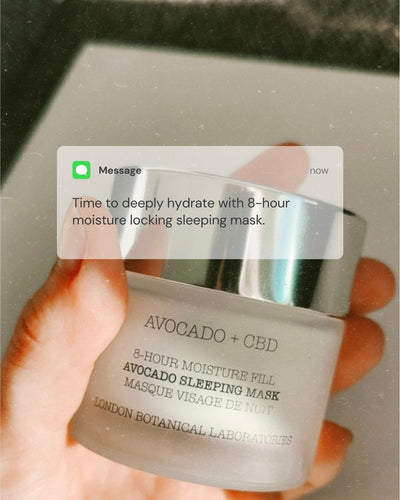 Wake Up to Glowing Skin: The Power of London Botanical Laboratories’ Avocado + CBD 8-Hour Moisture Fill Sleeping Mask